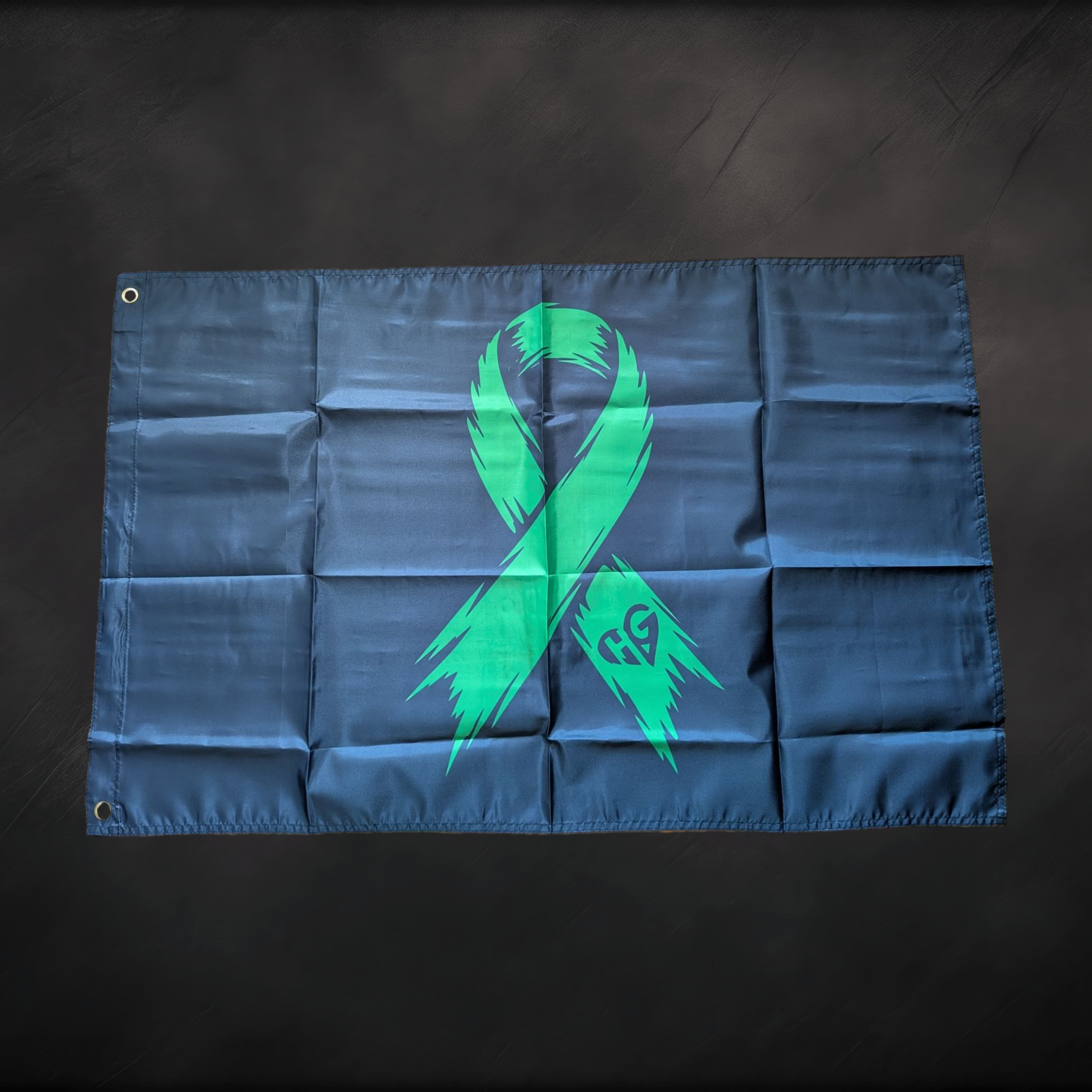 Väggflagga (Mental health ribbon)